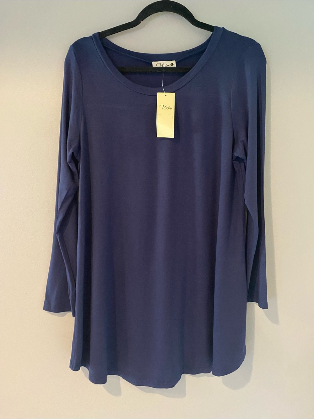 Versona Navy Long Sleeve Scoop Neck Tunic